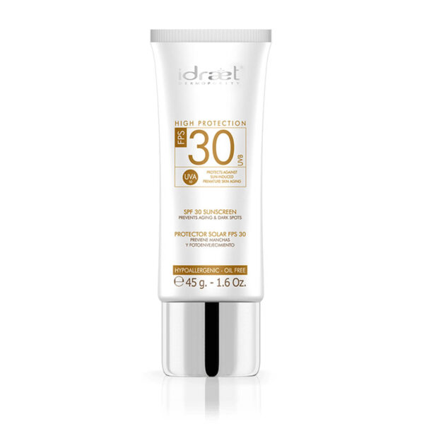 IDRAET PROTECTOR SOLAR FACIAL SPF30 SIN COLOR 45 gr