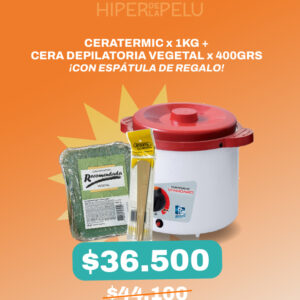 Combo Ceratermic x 1 kg + Cera Eco Vegetal x 400 g + Espátula de Regalo