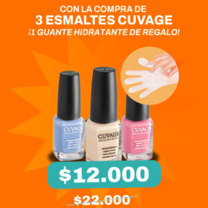 Pack 3 Esmaltes Cuvage + Guante Hidratante de Regalo
