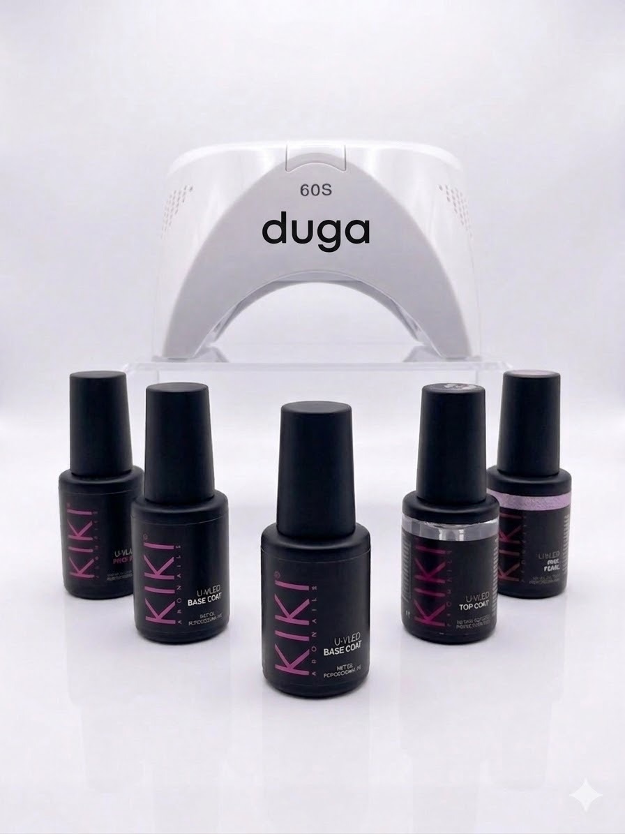 KIT SEMIPERMANENTE PRINCIPIANTE CABINA DUGA 9W + 5 ESMALTES