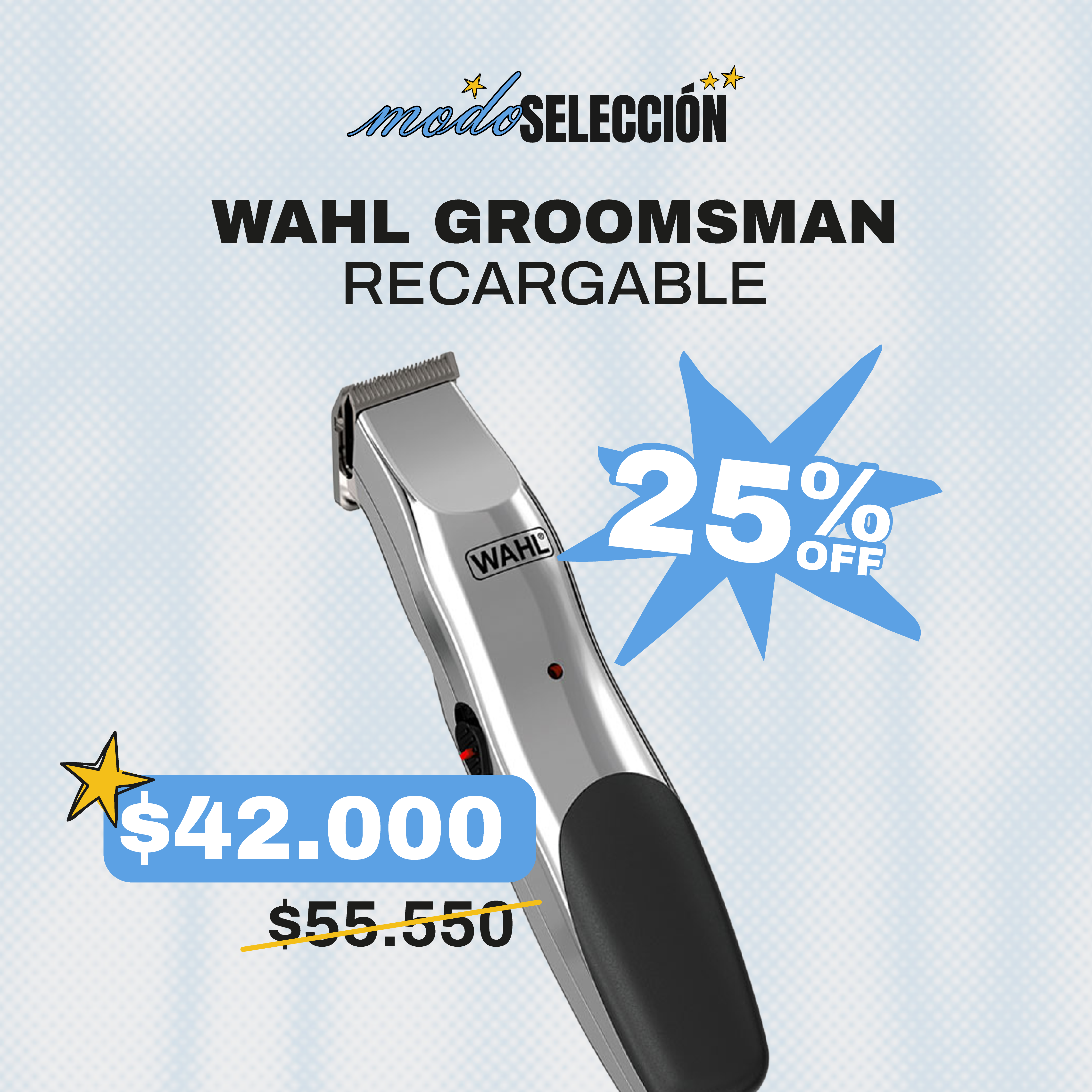 WAHL GROOMSMAN RECARGABLE